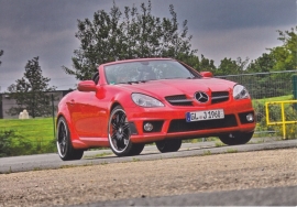 SLK Cabriolet, A6-size postcard, Mercedes-Fan World # 07/2012, German