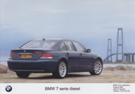 BMW 7-Series Diesel [730d/740d - E65], 3 different press photo's, Dutch, 2002