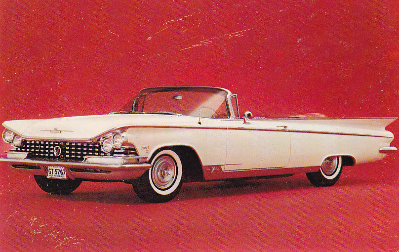 Electra 225 Convertible, US postcard, standard size, 1959