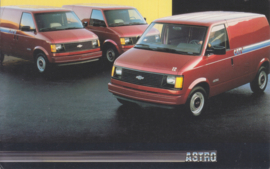 Chevy Astro Van, US postcard, standard size, 1987