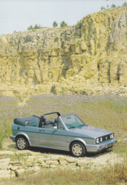 VW Golf Cabriolet by Karmann,  A6-size postcard, early 1990s, German