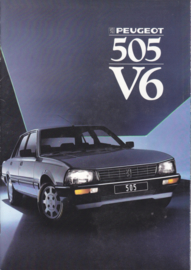 505 V6 Sedan brochure, 16 pages, A4-size, 1987, Dutch language