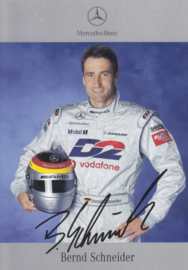 Bernd Schneider - DTM 2001 - auto gram postcard, German