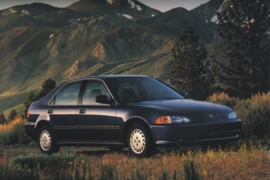 Civic LX Sedan, US postcard, continental size, 1993, # ZO313