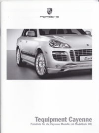 Cayenne Tequipment pricelist brochure, 52 pages, 02/2008, German