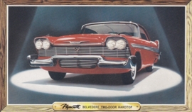 Belvedere 2-Door Hardtop, US postcard, standard size, 1958