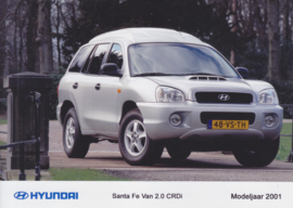 Hyundai  Santa Fe Van 2.0 CRDi, press photo, Dutch, 2001