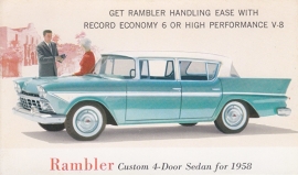 Custom 4-Door Sedan, US postcard, standard size, 1958, # AM-58-6516 D