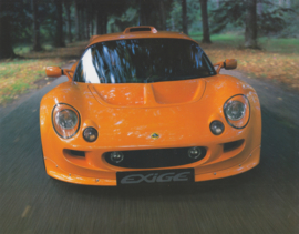 Exige, 2 page leaflet, 25 x 19,5 cm, factory-issued, English