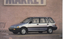 Civic Wagon, US postcard, standard size, 1988