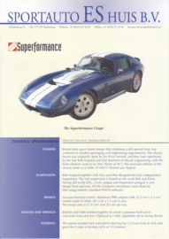 Superformance Coupe leaflet, 2 pages, about 1996, English language