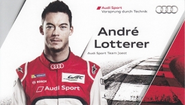 Racing driver Andre Lotterer, postcard 2013 season, English language