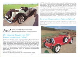 Scheib Bugatti 35 B & MG TD replica leaflet, 2 pages, about 2010, German languages
