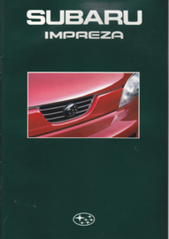 Impreza brochure, 28 pages + specs., Dutch language, about 1992