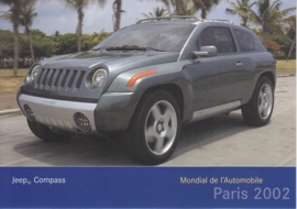Jeep Compass, A6-size postcard, Paris 2002