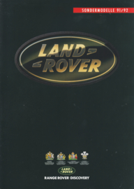 Discovery & Range Rover special editions folder, 4 pages, 1991/92, German language