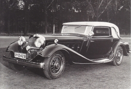 Horch 670 Sport Cabriolet 1931-1934, recent A6-postcard, issued by Audi factory museum, German