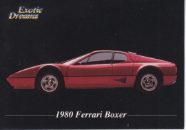 Ferrari Boxer 1980 collector card, small size,  Exotic Dreams issue, 1992 (# 98)