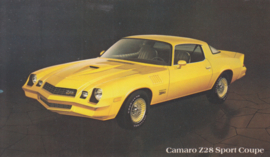 Camaro Z28 Sport Coupe, US postcard, standard size, 1978