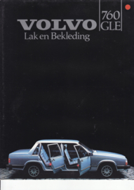 760 Sedan GLE colors & upholstery folder, 4 pages, Dutch language, ASP/PV 10221-82