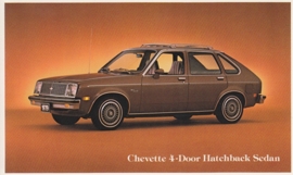 Chevette 4-Door Hatchback Sedan, US postcard, standard size, 1979