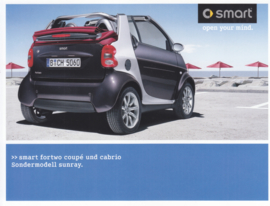 Fortwo Coupé/Cabrio Sunray brochure,  4 pages, 01/2005, German language