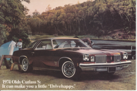 Cutlass S postcard, USA, 1974