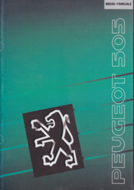 505 Break & Familiale brochure, 24 pages, A4-size, 1990, Dutch language