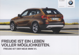BMW X1 fact card, 21x15 cm, Germany, 2009