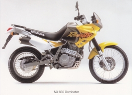 Honda NX Dominator postcard, 18 x 13 cm, no text on reverse, about 1994