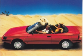 Celica GT Cabriolet 2 litre, A6-size postcard, about 1987