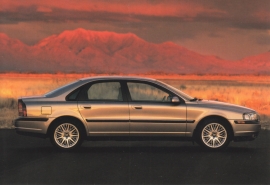 S80 Sedan, 16 x 11 cm size postcard, about 2000, factory-issue, MS/PV 527-1581