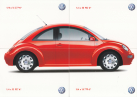 New Beetle postcard,  set of 4 different, France, about 1999, issue by Cart'Com
