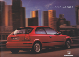 Civic Hatchback brochure, 28 pages, larger than A4-size, c1996, Dutch language