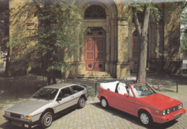 Karmann portfolio with 7 different A6-size postcards, 1990s, German