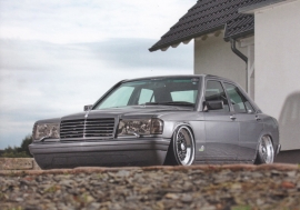 E Sedan, A6-size postcard, Mercedes-Fan World # 07/2015, German