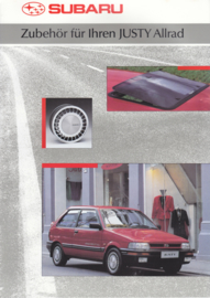Justy 4x4 accessories brochure, 6 pages, German language, 05/1991