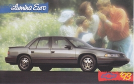 Lumina Euro Sedan, US postcard, standard size, 1993