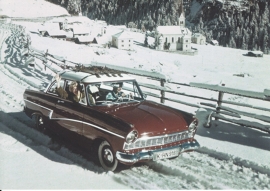 Taunus 17M 1957, A6-size postcard for 75 Years Ford Germany, 2000