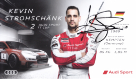 Racing driver Kevin Strohschänk, signed postcard 2016 season, English language