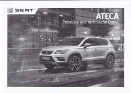 Ateca pricelist brochure, 20 pages, 01/2018, German language