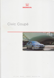 Civic Coupé brochure, 24 pages, A4-size, Dutch, 9/1999