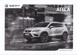 Ateca pricelist brochure, 16 pages, 07/2016, German language