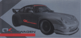 911 (993) GT2 dealer postcard,  oblong size, German language