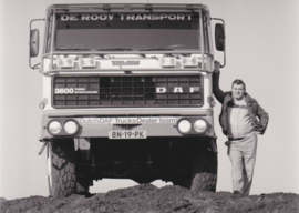 Daf 3600 Turbo-Twin Paris- Dakar truck, press photo, Dutch, 1986