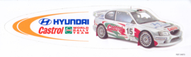 Hyundai World Rally car, sticker, 7 x 23 cm