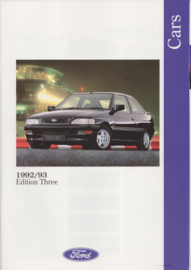 Cars UK all model brochure # 154, 134 pages, 10/1992, English language, # 3