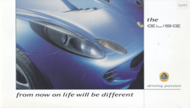 Elise Mk II brochure, 22 pages, oblong shape, 2001, English language