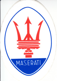 Maserati, sticker, 7 x 10 cm