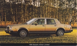 Skylark 4-Door Limited, US postcard, standard size, 1980